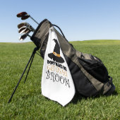 Heks op Halloween Golfhanddoek (Groen)