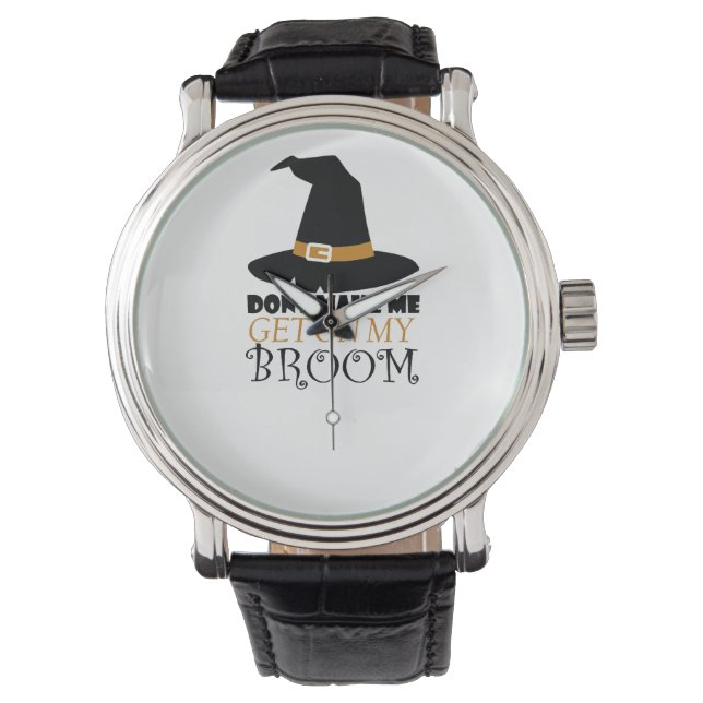 Heks op Halloween Horloge (Voorkant)