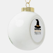 Heks op Halloween Keramische Bal Ornament (Links)