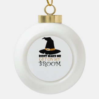 Heks op Halloween Keramische Bal Ornament