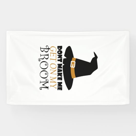 Heks op Halloween Spandoek (Horizontaal)