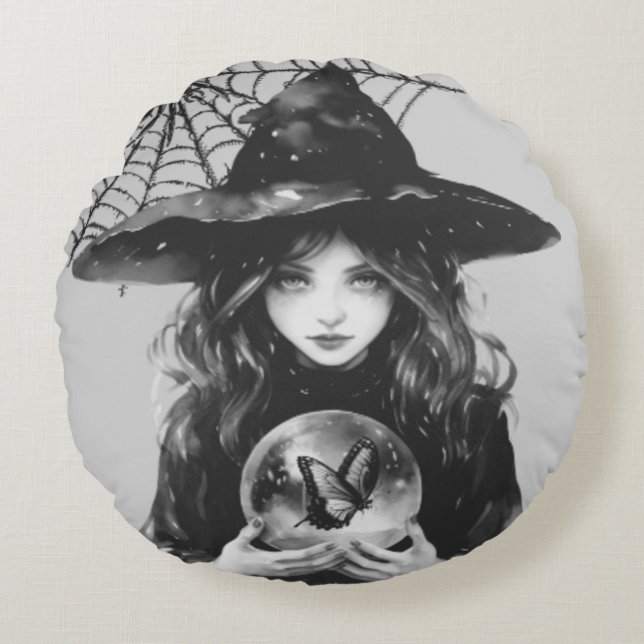 heks op rond kussen (Voorkant)