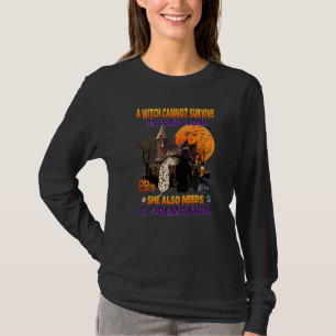 Heks Op Wijn Ze Heeft Een Dalmatische Hond Hallowe T-shirt