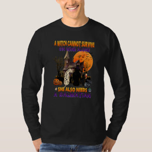 Heks Op Wijn Ze Heeft Een Dalmatische Hond Hallowe T-shirt