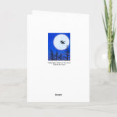 Heks over het Wenskaart van Halloween van de Maan Kaart (Achterkant)