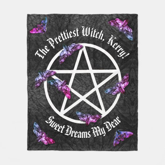  heks pentagram fleece deken (Voorkant)