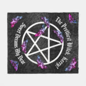  heks pentagram fleece deken (Voorkant (Horizontaal))