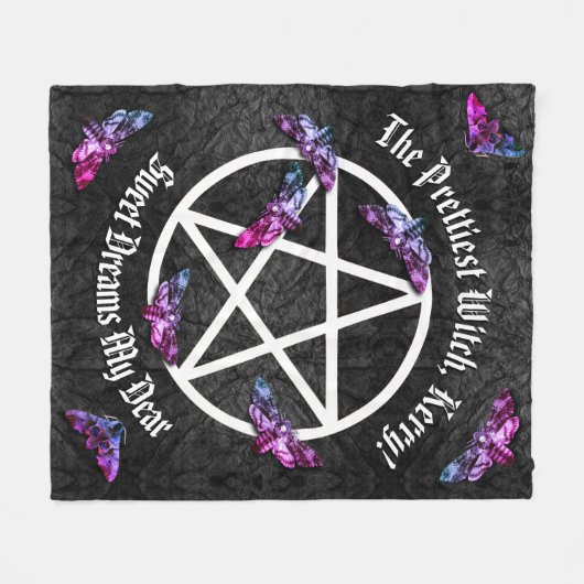  heks pentagram fleece deken (Voorkant (Horizontaal))