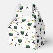 Heks Pet bezem caldron halloween patroon Bedankdoosjes (Achterkant)