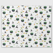 Heks Pet bezem caldron halloween patroon Cadeaupapier (Vlak)