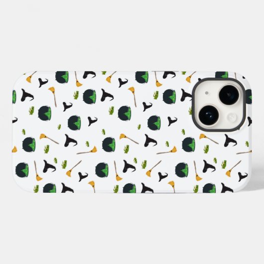 Heks Pet bezem caldron halloween patroon Case-Mate iPhone Case (Achterkant (horizontaal))