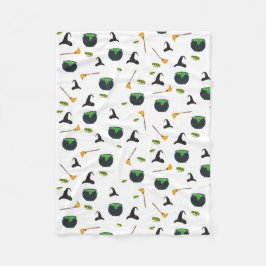 Heks Pet bezem caldron halloween patroon Fleece Deken