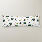 Heks Pet bezem caldron halloween patroon Lichaamskussen (Achterkant)