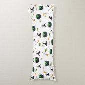 Heks Pet bezem caldron halloween patroon Lichaamskussen (Voorkant Verticaal)