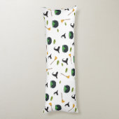 Heks Pet bezem caldron halloween patroon Lichaamskussen (Achterkant (Verticaal))