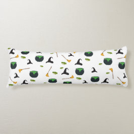 Heks Pet bezem caldron halloween patroon Lichaamskussen