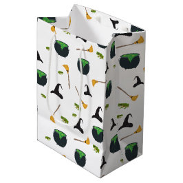 Heks Pet bezem caldron halloween patroon Medium Cadeauzakje