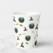Heks Pet bezem caldron halloween patroon Papieren Bekers (Links)