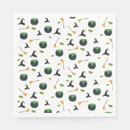 Heks Pet bezem caldron halloween patroon Servet