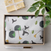 Heks Pet bezem caldron halloween patroon Tissuepapier (Geschenk)