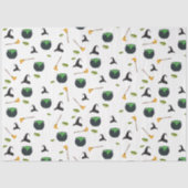 Heks Pet bezem caldron halloween patroon Tissuepapier (Voorkant)