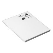 Heks Pet en bezem met spin en vleermuizen Hallowee Notitieblok (Schuin)