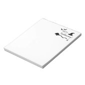 Heks Pet en bezem met spin en vleermuizen Hallowee Notitieblok (Linkerzijde)