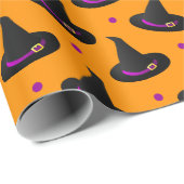 heks pet halloween patroon cadeaupapier (Rol Hoek)
