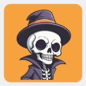 Heks Pet Halloween Skeleton Stickers (Voorkant)