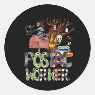 Heks Pet Postmedewerker Pompoenen Spider Halloween Ronde Sticker