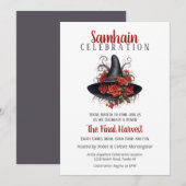 Heks Pet Samhain Oogst Halloween Party Kaart (Voorkant / Achterkant)