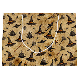  heks Petten & bezemstelen Halloween Pattern Groot Cadeauzakje
