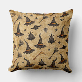  heks Petten & bezemstelen Halloween Pattern Kussen
