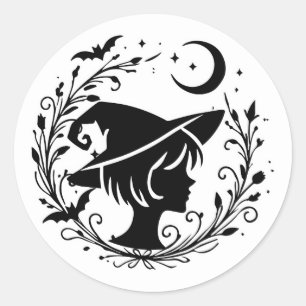 Heks Pixie Hekserij Magie Heksen Halloween Ronde Sticker