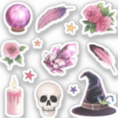 Heks plakboek stickers grillig magisch (Voorkant)