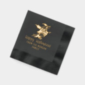 Heks & Pompoen Silhouet Happy Halloween Naam Folie Servetten (Links)