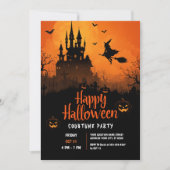 Heks & Pompoenen Night Kostuum Party Kaart (Voorkant)