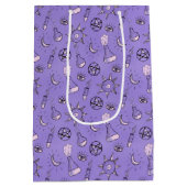 Heks Potions Paarse Alchemy Patroon Halloween Medium Cadeauzakje (Achterkant)