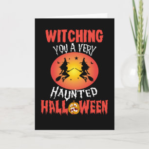 Heks Prettig Halloween Kaart