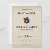 Heks Regenboog Haar Kleurrijk  Halloween Kaart (Voorkant)