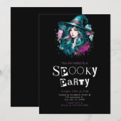 Heks Regenboog Modern Minimalistisch Halloween Kaart (Voorkant / Achterkant)