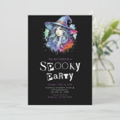 Heks Regenboog Modern Minimalistisch Halloween Par Kaart (Staand voorkant)