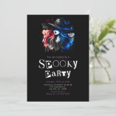 Heks Regenboog Modern Minimalistisch Halloween Par Kaart (Staand voorkant)