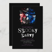 Heks Regenboog Modern Minimalistisch Halloween Par Kaart (Voorkant / Achterkant)