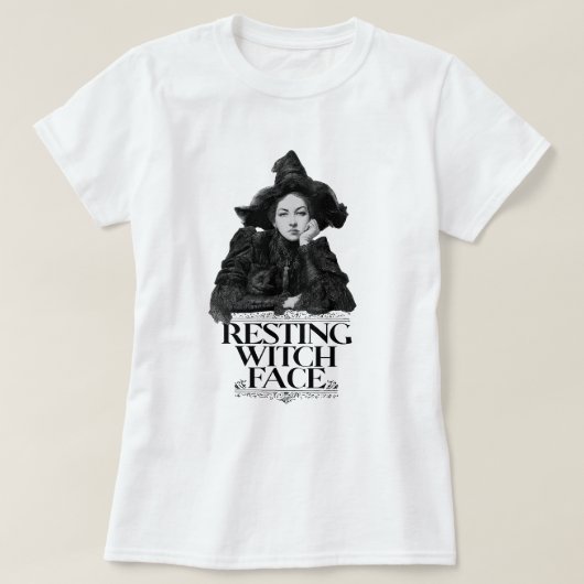 heks "Resting Witch Face" T-shirt (Design voorkant)