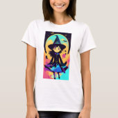 Heks Retro Halloween T-shirt (Voorkant)