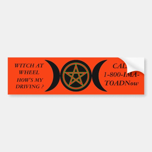 HEKS RIJDEN BUMPERSTICKER (Voorkant)
