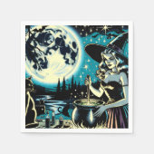  heks roeren een ketel Halloween Party Servet (Voorkant)