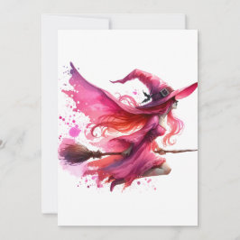 heks roze halloween dag kaart