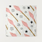 Heks School Magic Doodle Patroon Wandkleed (Voorkant (horizontaal))